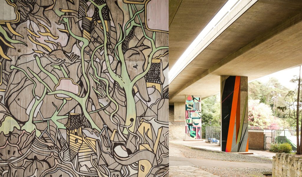 Upside Gallery Street Art under bridge